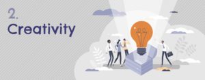 A creative group standing in front of a light bulb, showcasing the benefits of using a content design agency.